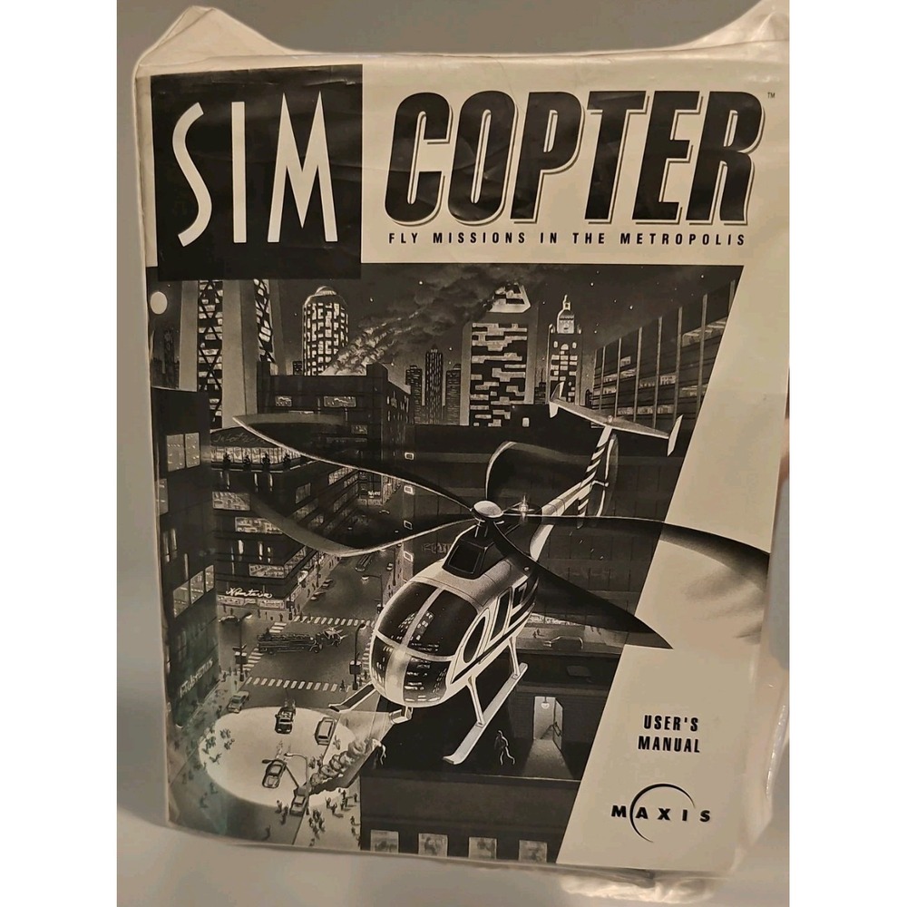 SimCopter PC 1996 Maxis Big Box Simulation Game New Sealed with Manual